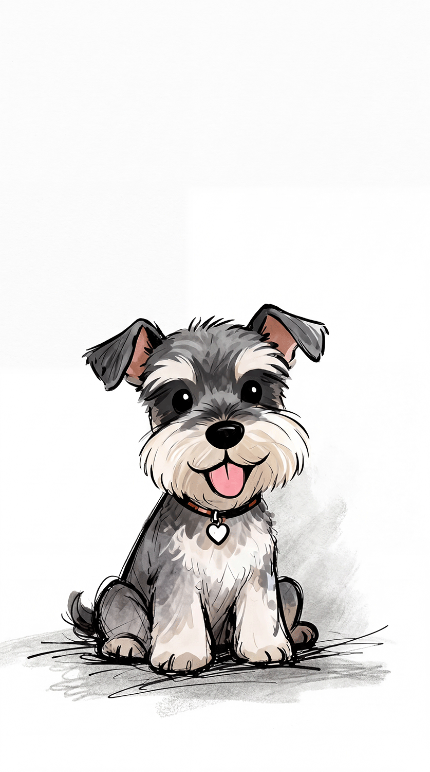Cute Schnauzer Portrait