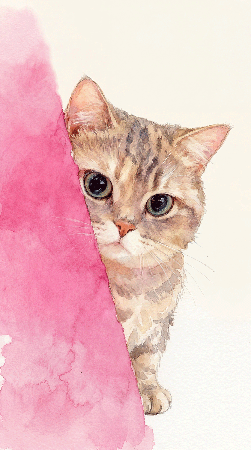 Soft Watercolor Peek